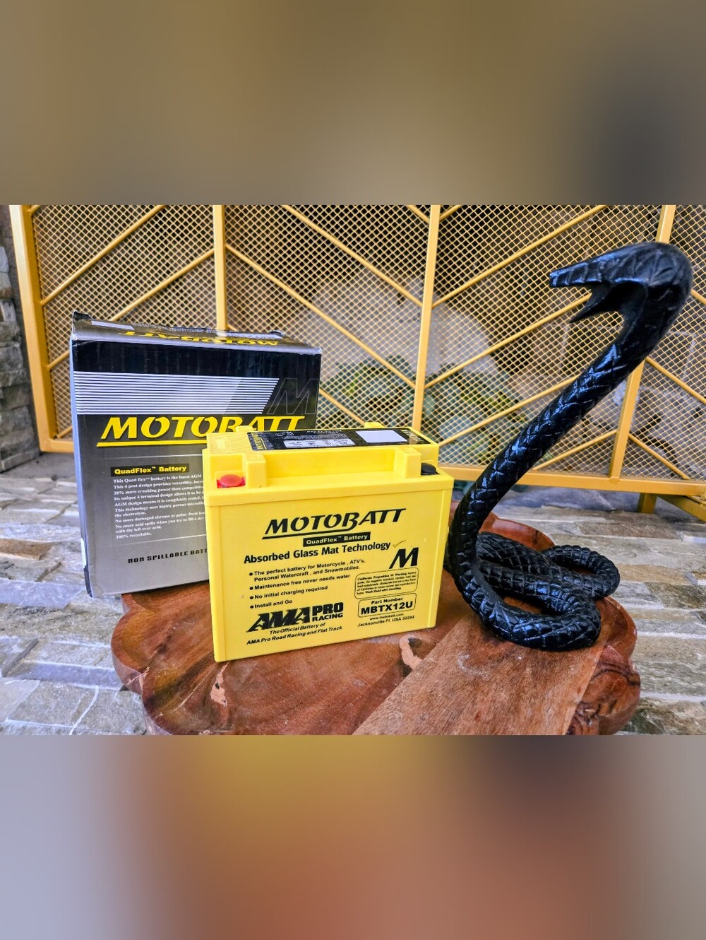 Motobatt QuadFlex AGM Battery MBTX12U 200CCA 14.0AH Powersport Battery New